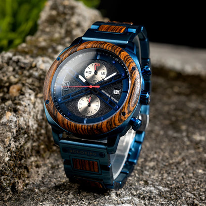 Engraved Chronograph Watch