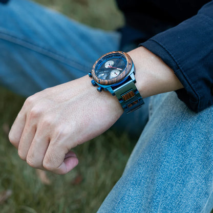 Engraved Chronograph Watch